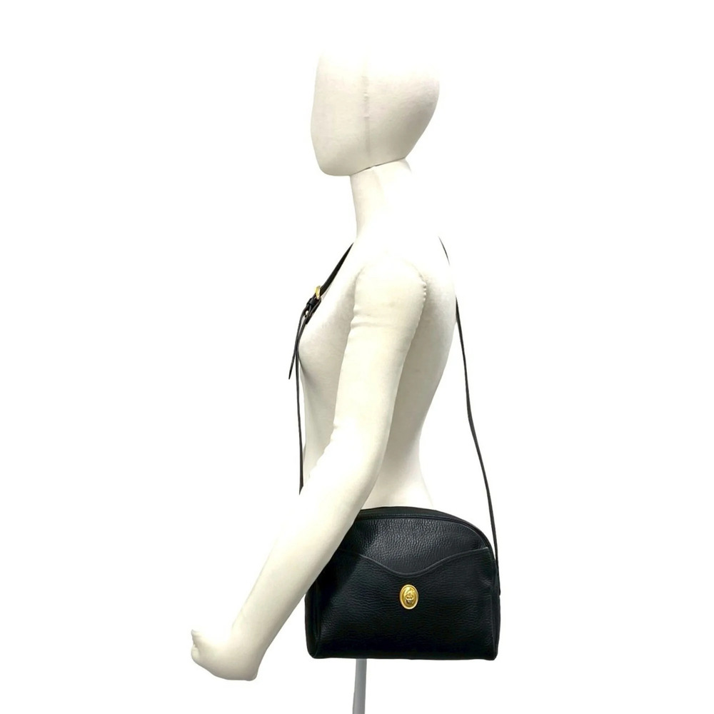 CHRISTIAN DIOR Vintage Black Leather Shoulder Bag - Picture 2 of 10